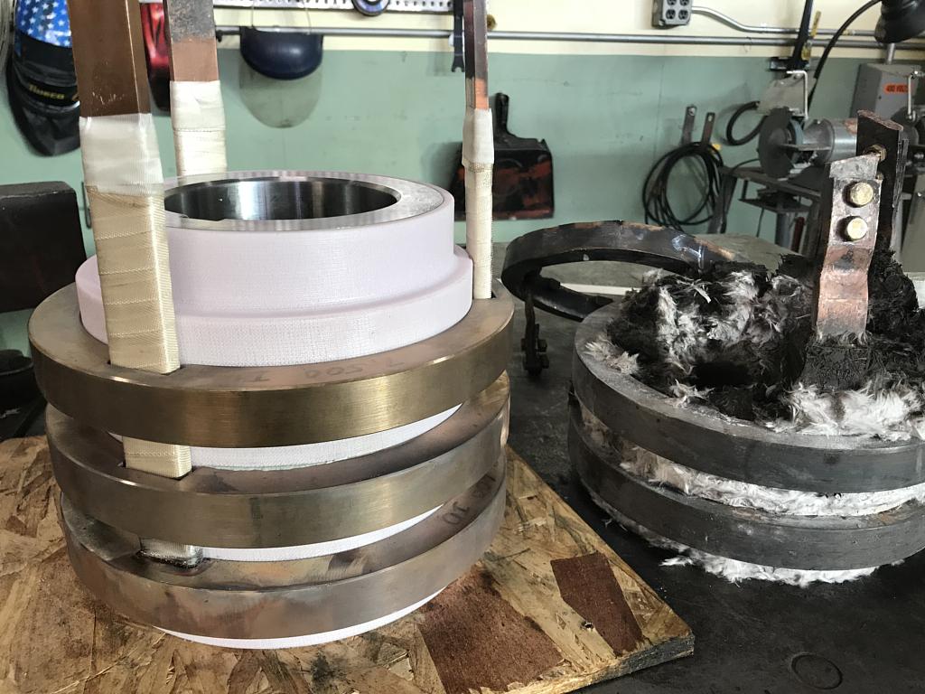 3 phase collector rings remanufactured for an AC Wound Rotor special ...